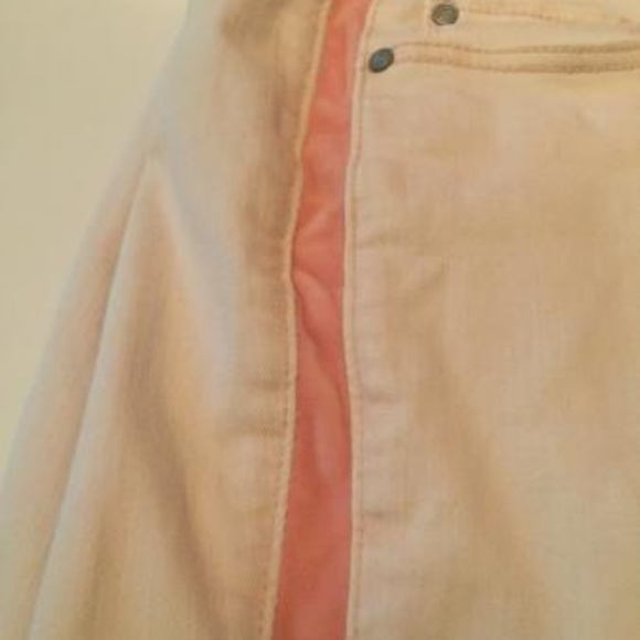 Stretchy Pastel Pink Jeans with Velvet Sides - Picture 2 of 3